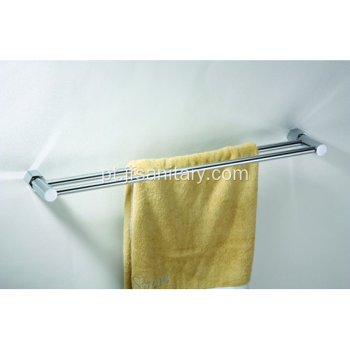 Barra dupla cromada para toalhas de banho